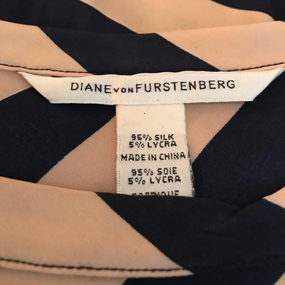 Silk Diane Von Furstenberg stripe dress. - Picture 4 of 4